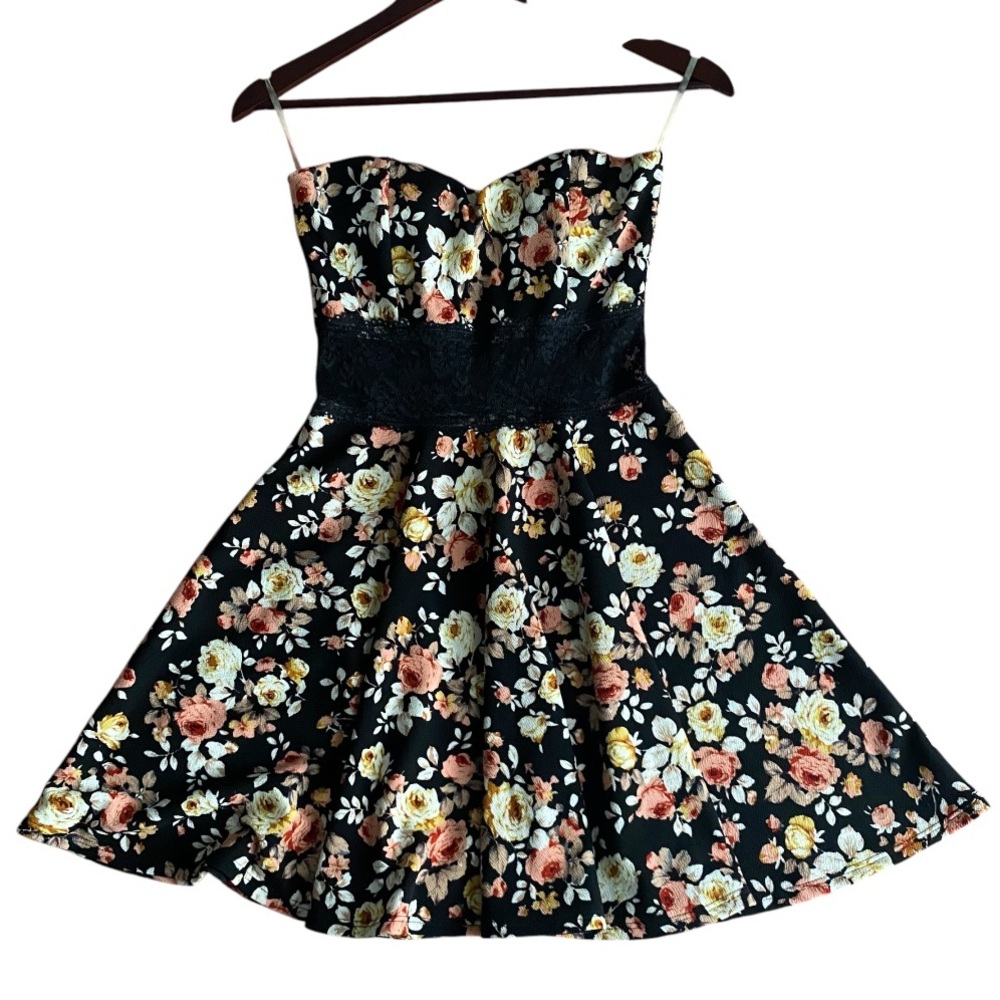 Floral Strapless Dress